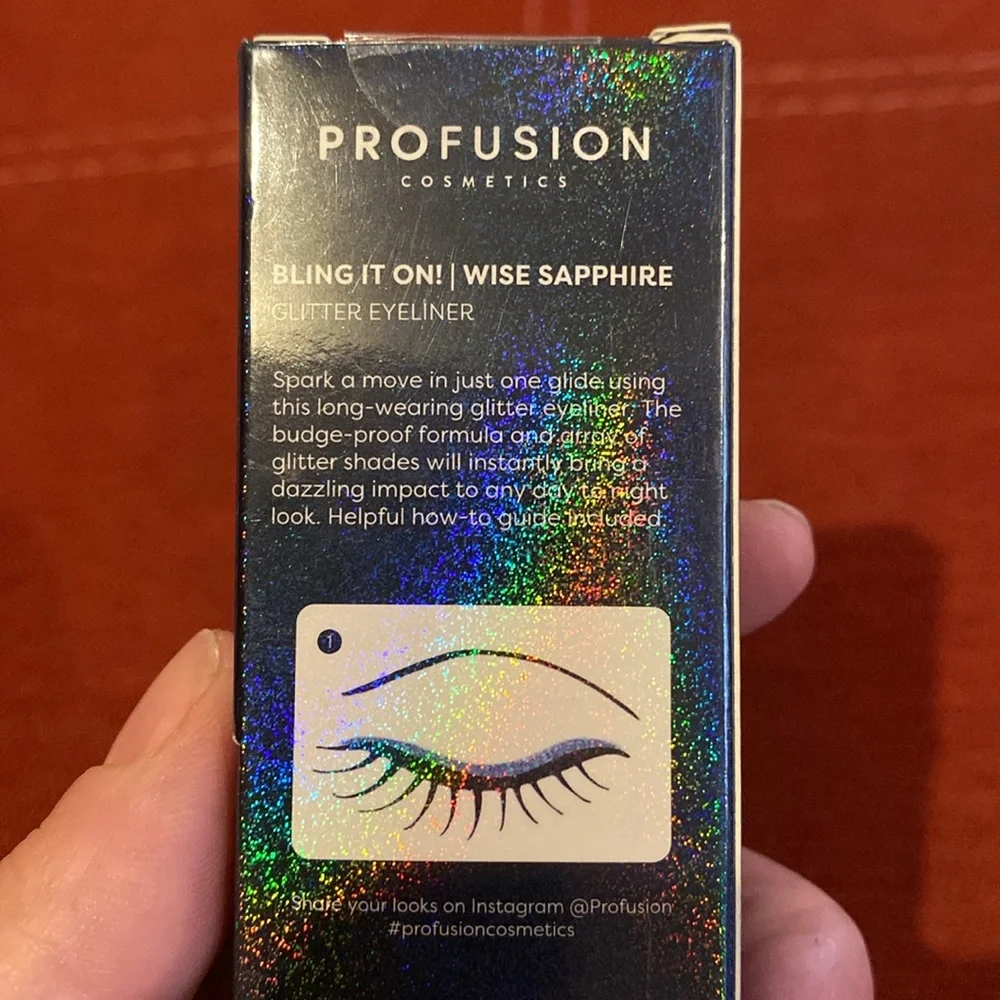 🆕PROFUSION: BLING IT ON Glitter Eye Liner- Wise Sapphire FULL SIZE
